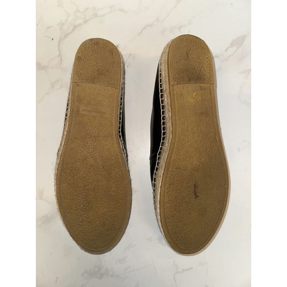 YSL Embossed Logo Leather Espadrilles - Like New - Picture 4 of 4